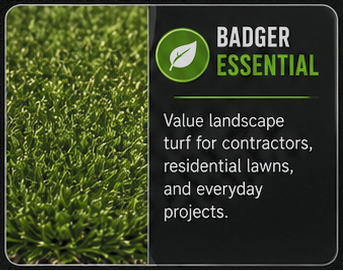 Badger Essential artificial turf for DIY and landscape projects in Wisconsin.