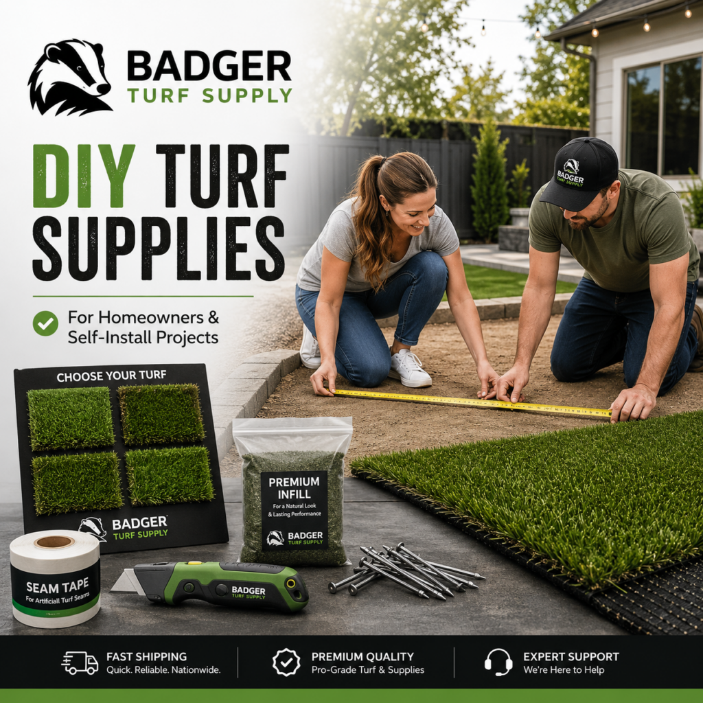 Contractor artificial turf supplies and partner pricing from Badger Turf Supply.